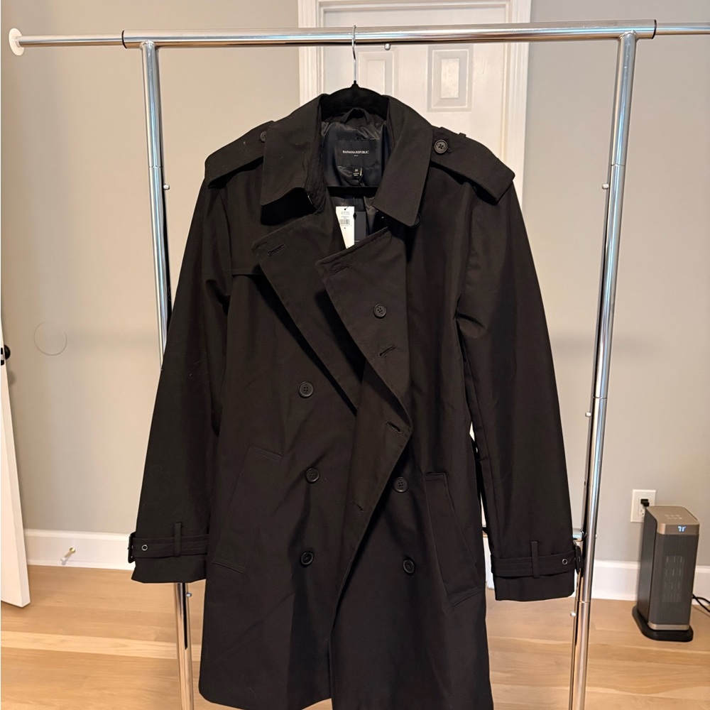 Banana Republic Classic Black Trench Coat